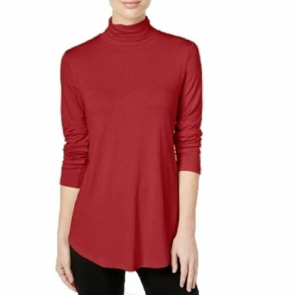 JM Collection Petite Classic Turtleneck Top - Picture 2 of 7